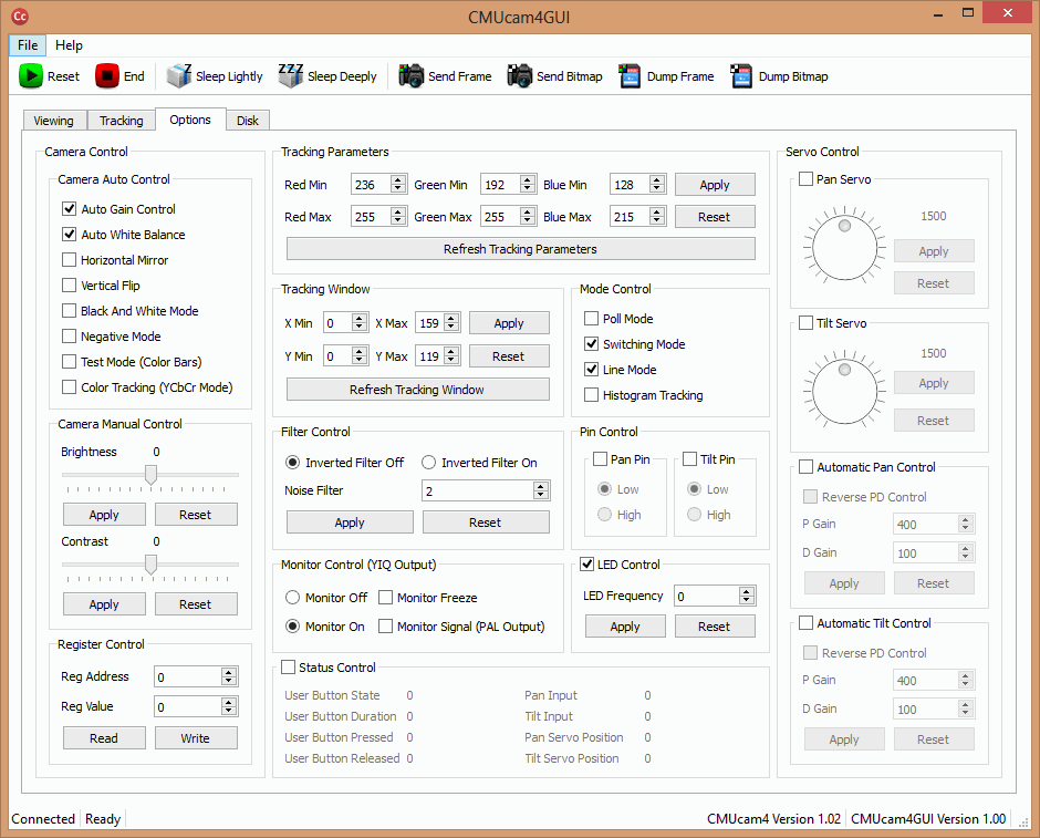 Options tab